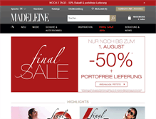 Tablet Screenshot of madeleine-mode.ch