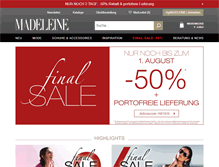 Tablet Screenshot of madeleine-mode.at